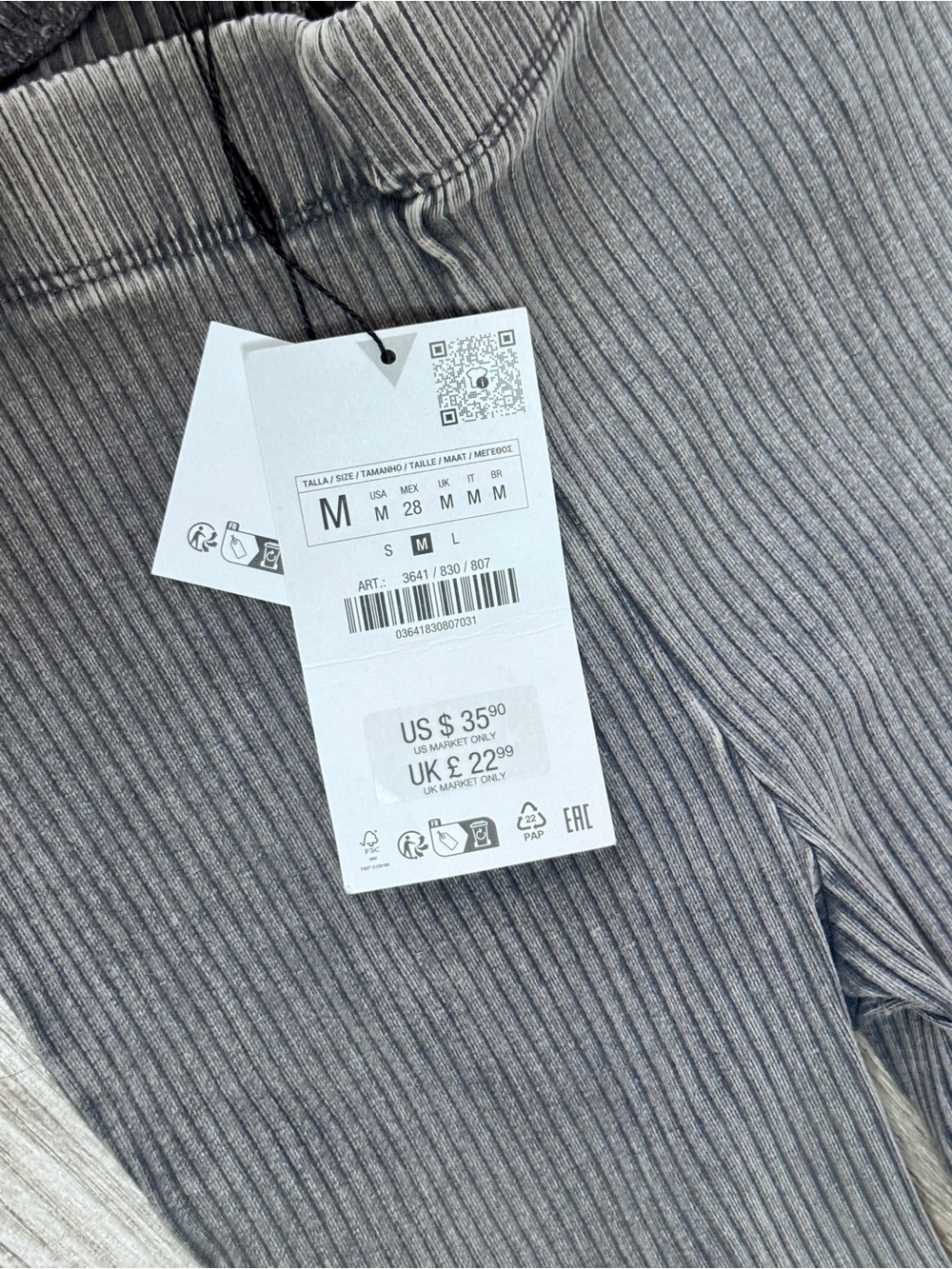 Zara Ribbed Boot-Cut Pants - Picture 3 of 3